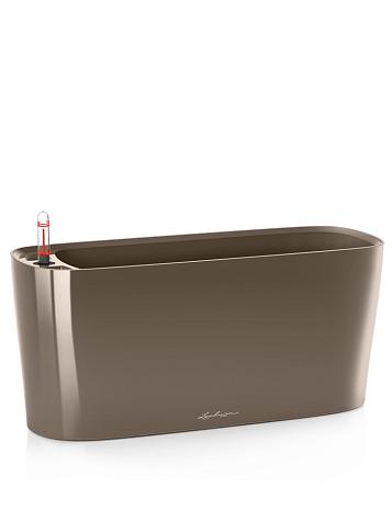 Кашпо Lechuza Delta 20 серо-коричневый лакированный