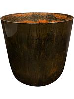 Кашпо Palermo pot marble brown D19 H17 см