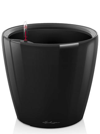 Кашпо Lechuza Classico LS (черный лакированный)