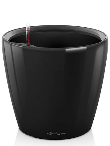Кашпо Lechuza Classico LS 50 черный лакированный
