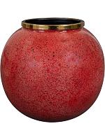 Кашпо Riven pot lipstick red D25 H23 см