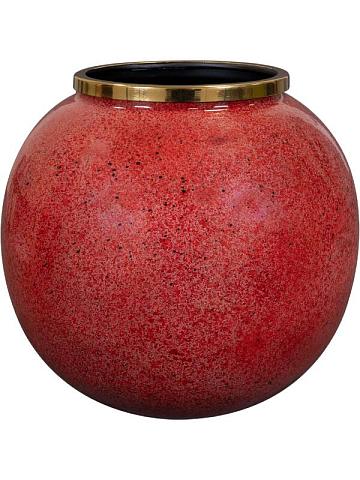 Кашпо Riven pot lipstick red