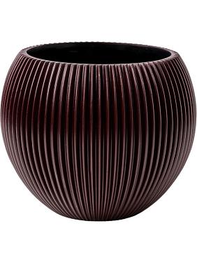 Кашпо Capi nature groove special vase ball black red Кашпо Capi nature groove special vase ball black red