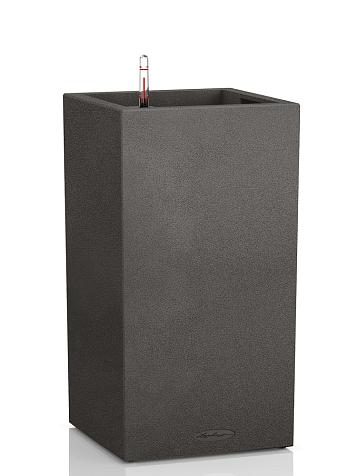 Кашпо Lechuza Canto Stone high 30 графитовый черный