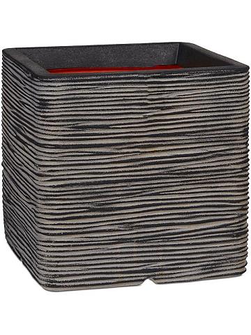Кашпо Capi nature rib nl planter square anthracite Кашпо Capi nature rib nl planter square anthracite