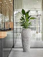 Кашпо Baq polystone coated depart emperor raw grey (с техническим горшком) D39 H90 см