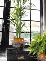 Кашпо Lindy pot ochre D30 H25 см