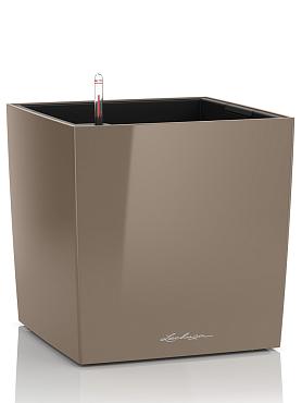 Кашпо Lechuza Cube (серо-коричневый лакированный)
