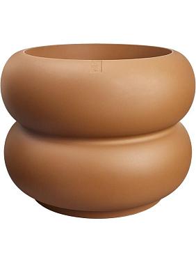 Кашпо Premium amber roll low karamel