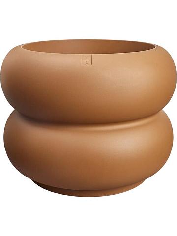 Кашпо Premium amber roll low caramel