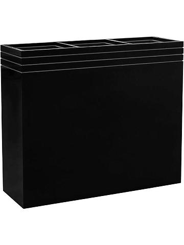 Кашпо Baq line-up rectangle matt black (с техническим горшком) Кашпо Baq line-up rectangle matt black (с техническим горшком)