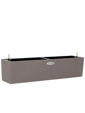 Кашпо Ola Dom Balcony Rattan (серо-коричневый)