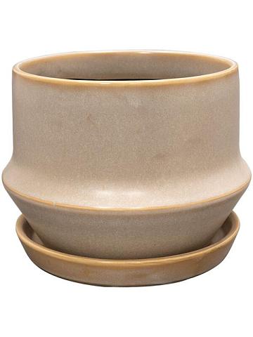 Кашпо с поддоном Jent pot with saucer cotton Кашпо с поддоном Jent pot with saucer cotton