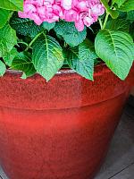 Кашпо Ashley pot deep red D80 H71 см