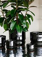 Кашпо Atom large orchidpot black D18 H16 см