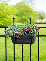 Кашпо Palermo planter marble grey L35 W16 H15 см Кашпо Palermo planter marble grey L35 W16 H15 см