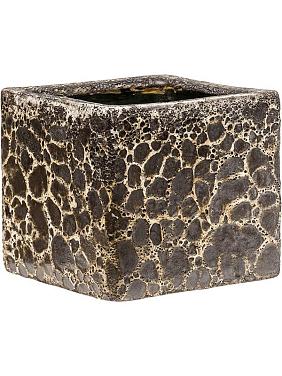 Кашпо Baq lava cube relic black (glazed inside) Кашпо Baq lava cube relic black (glazed inside)