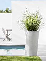 Кашпо Ecopots amsterdam extra high 90 white grey D50 H90 см