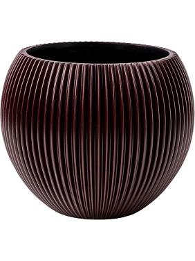 Кашпо Capi nature groove special vase ball black red Кашпо Capi nature groove special vase ball black red