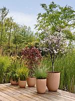 Кашпо Sereh round high cool clay D39 H53 см