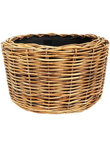 Кашпо Drypot ci rattan round jumbo honey Кашпо Drypot ci rattan round jumbo honey