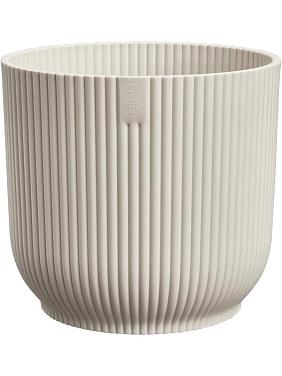 Кашпо Vibes fold round mini linen white