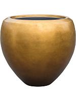 Кашпо Baq metallic silver leaf couple matt honey (с техническим горшком) D50 H45 см