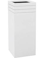 Кашпо Baq line-up square matt white (с техническим горшком) L30 W30 H75 см