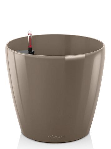 Кашпо Lechuza Classico 60 серо-коричневый лакированный