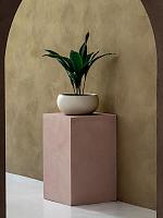 Кашпо Grigio low balloon 26 antique white D26 H13 см