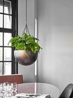 Кашпо подвесное Baq gradient hanging bowl matt coffee D38 H24 см