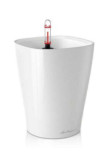 Кашпо Lechuza Deltini белый лакированный