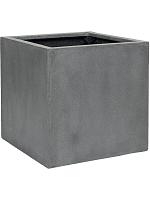 Кашпо Fiberstone block xl grey L60 W60 H60 см