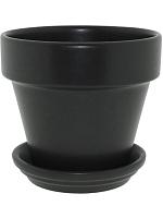 Кашпо с поддоном Urbann pot & saucer matt anthracite D30 H26 см