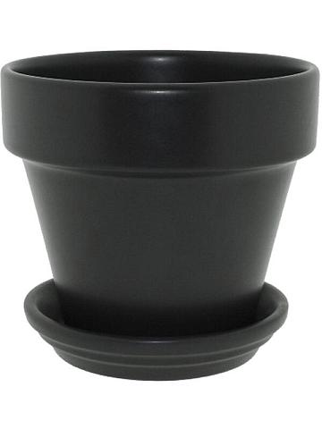 Кашпо с поддоном Urbann pot & saucer matt anthracite