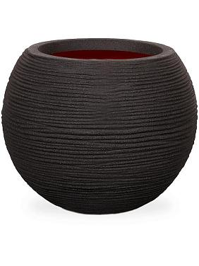 Кашпо Capi nature rib nl vase ball black Кашпо Capi nature rib nl vase ball black