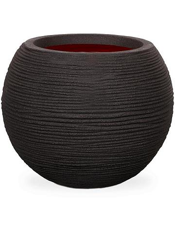 Кашпо Capi nature rib nl vase ball black Кашпо Capi nature rib nl vase ball black