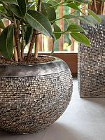 Кашпо Baq luxe lite universe layer globe bronze D45 H32 см