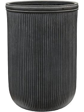 Кашпо Baq vertical rib cylinder anthracite Кашпо Baq vertical rib cylinder anthracite