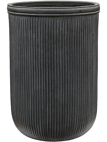 Кашпо Baq vertical rib cylinder anthracite Кашпо Baq vertical rib cylinder anthracite