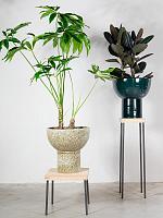 Кашпо Rumba pot reactive sandy brown D40 H40 см