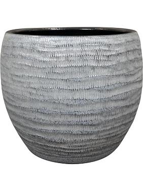 Кашпо Manuel pot shiny grey