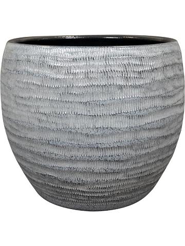 Кашпо Manuel pot shiny grey