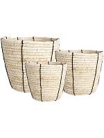Кашпо Maple basket black (набор 3 шт) D20 H19 см