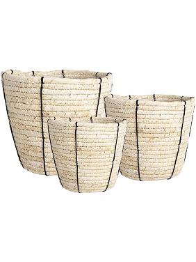 Кашпо Maple basket black (набор 3 шт) Кашпо Maple basket black (набор 3 шт)