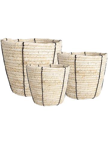 Кашпо Maple basket black (набор 3 шт) Кашпо Maple basket black (набор 3 шт)