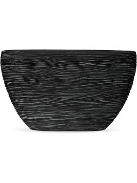 Кашпо Capi nature rib planter oval black Кашпо Capi nature rib planter oval black