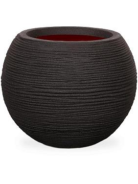 Кашпо Capi nature rib nl vase ball black Кашпо Capi nature rib nl vase ball black