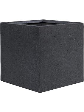 Кашпо Grigio cube anthracite на колесиках