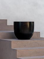 Кашпо Argento new egg pot black D55 H46 см